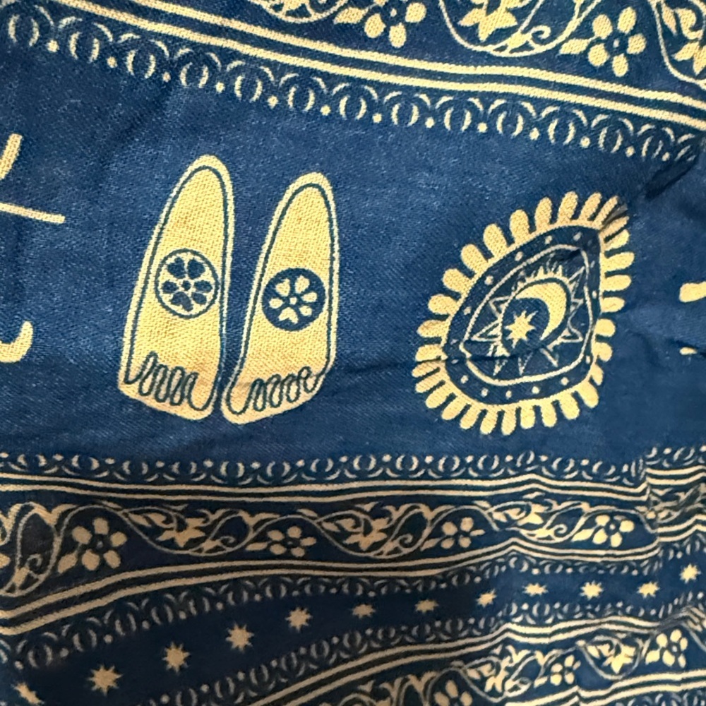 Blue celestial drawstring blue harem jogger bottom pants - Picture 5 of 11